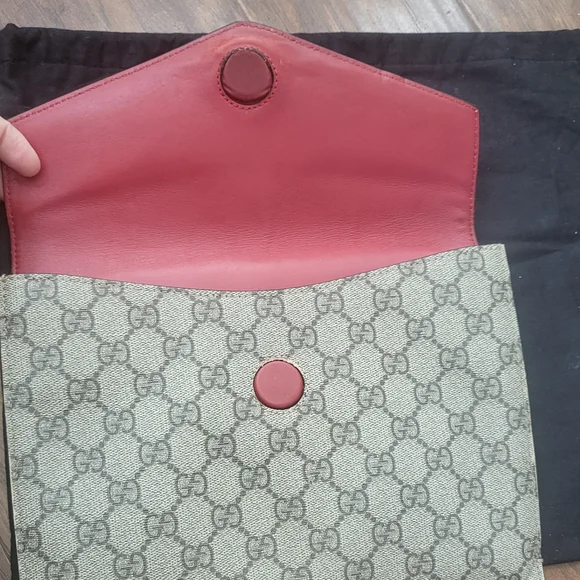 Gucci Red and Brown Women's Clutch Bag - Picture 7 of 11